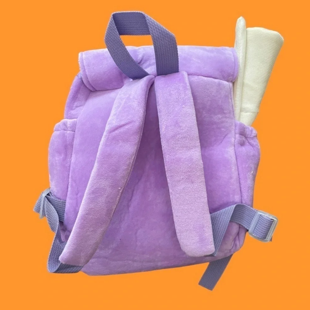 NEW Dora The Explorer Plush Mr. Face Small Purple Plush Backpack Bag with Map